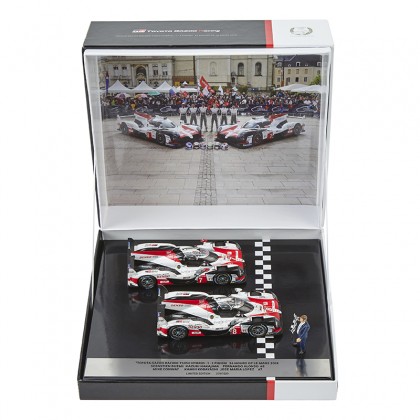 TOYOTA HYBRID TS050 No. 8 & 7 Le Mans Winning Joint Model Cars Set 1:43 Limited Edition
